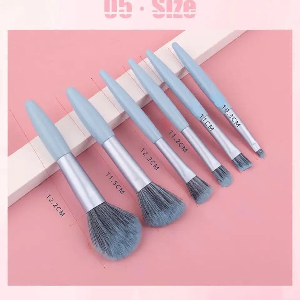 Set Of 6 Sweet Queen Makeup Brushes, Soft Makeup Brush, Cosmetic Brush With PVC Bag, Portable Travel Women Makeup Brushes Set, Soft Hair Blending Eye Makeup Brushes Set with Case