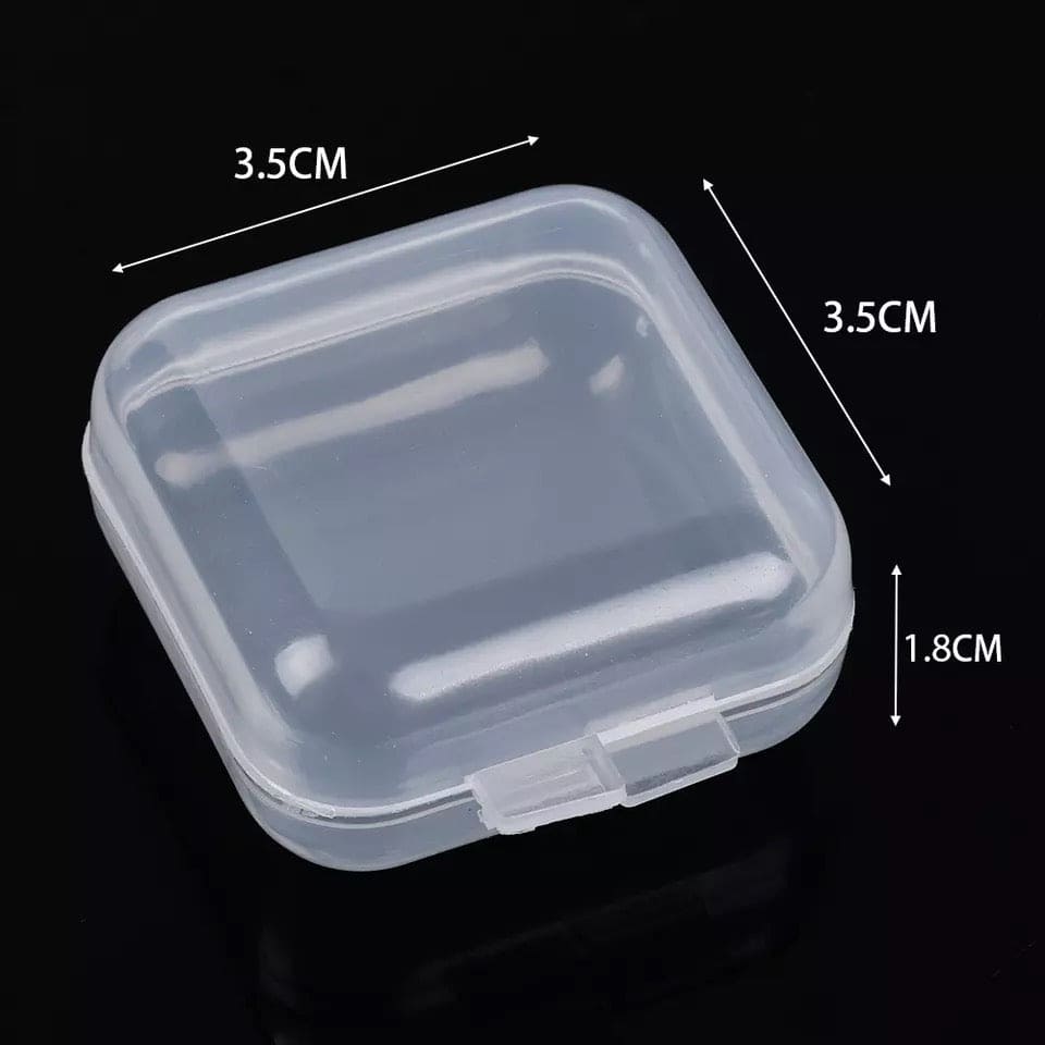 Set of 10 Transparent Mini Multifunctional Jewelry Storage Box, Portable Ring Earrings Jewelry Storage Box, Empty Plastic Clear Mini Empty Square Small Boxes, Small Storage Organizer