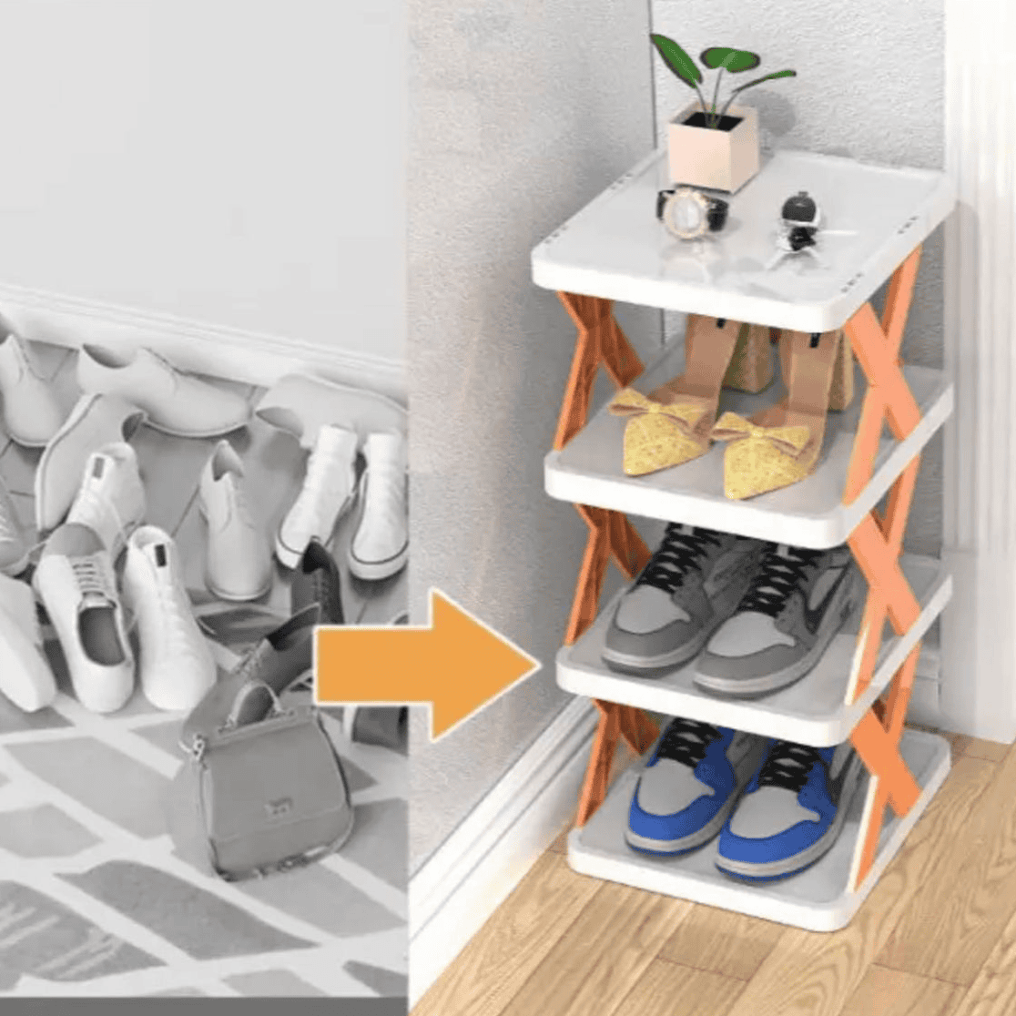 Simple Shoe Rack, Folding Shoe Cabinet, Entryway Gadget Luxury Shoe, Multi Layer Shoe Storage Rack, Household Storage Cabinet Economical Shoe Rack, X Shoe Rack