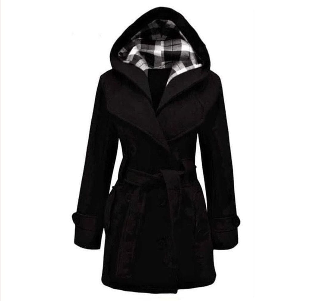 Amazing Warm Women Winter Hooded Trench Coat, Winter Warm Coat, Warm Jacket Travel Coat,  Soft Stuff Double Feece High Quality Travel Coat