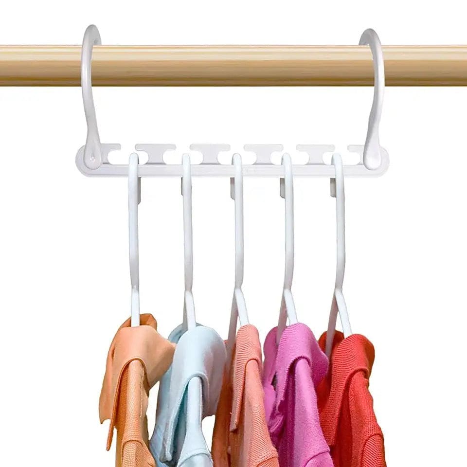 Pack Of 8 Wonder Hanger, Multifunctional Magic Hangers, Plastic Scarf Cabinet Storage Hangers For Clothes, Multi Port Clothing Rack, Clothes Closet Organizer