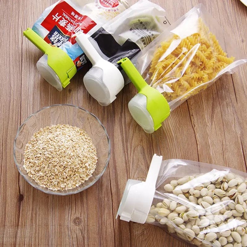 Snack Sealing Clip, Seal Pour Food Storage Bag Cap Clip, Food Sealer Clamp, Round Mouth Effect Clip Kitchen Tool,  Multifunction Seal Pour Food Storage Bag Clips, Moisture Sealing Snack Storage Container Clips, Home Food Close Clip Seal