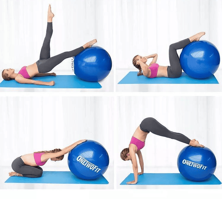 Fitness Work Ball with Air Pump, Anti-Burst and Slip Resistant Exercise Ball, Non-Slip Stability Balance Yoga Ball