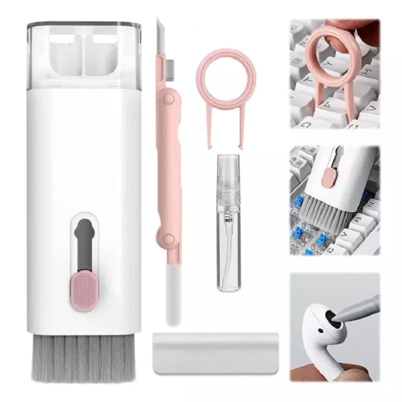 7 In 1 Cleaning Brush Set, Multifunctional Phone Keyboard Cleaning Kit, Computer Dust Cleaning, Cleaning Brush Tool for Airpods Earbud Cell Phone Laptop Camera, Multifunction Bluetooth Compatible Headset Cleaning Pen