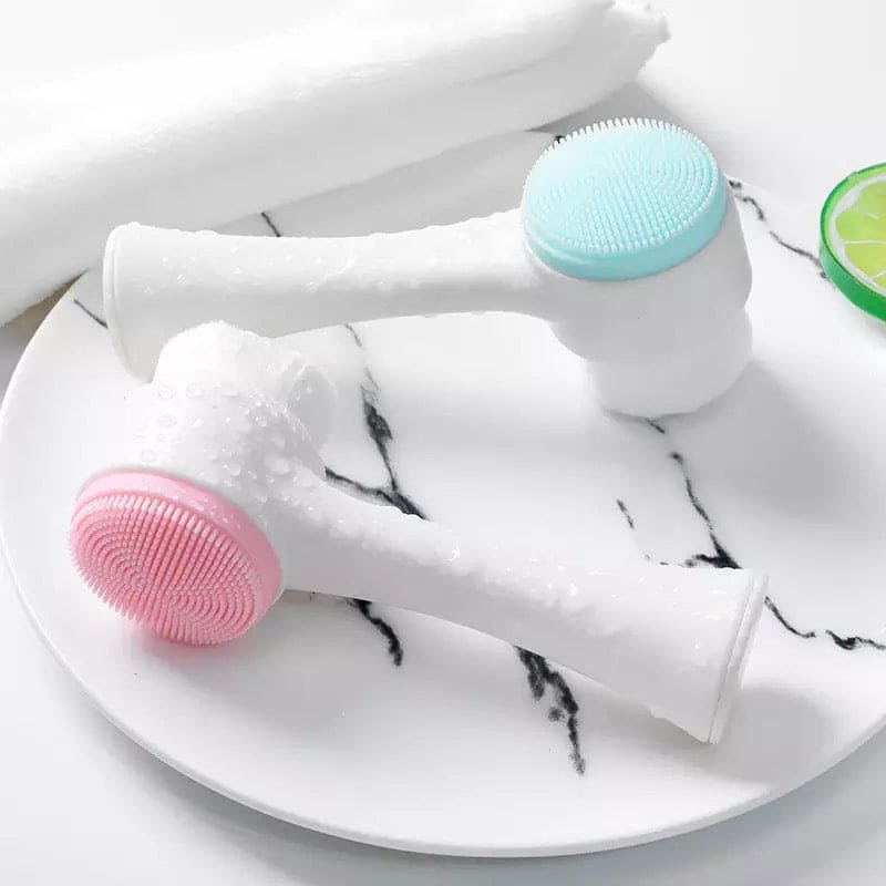 Double Sided Facial Cleanser, Silicone Face Cleansing Brush, Blackhead Removal Pore Cleaner, Exfoliator Face Massager, Silicone Face Cleansing Brush
