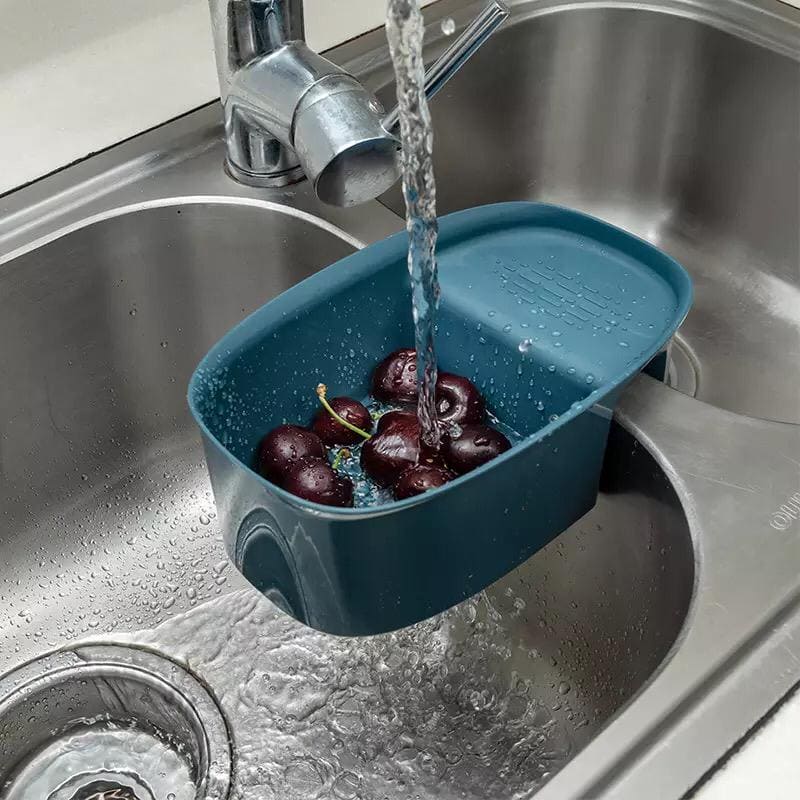 Sink Colander Drain Basket, Multifunctional Saddle Storage Rack, Sink Strainer Basket