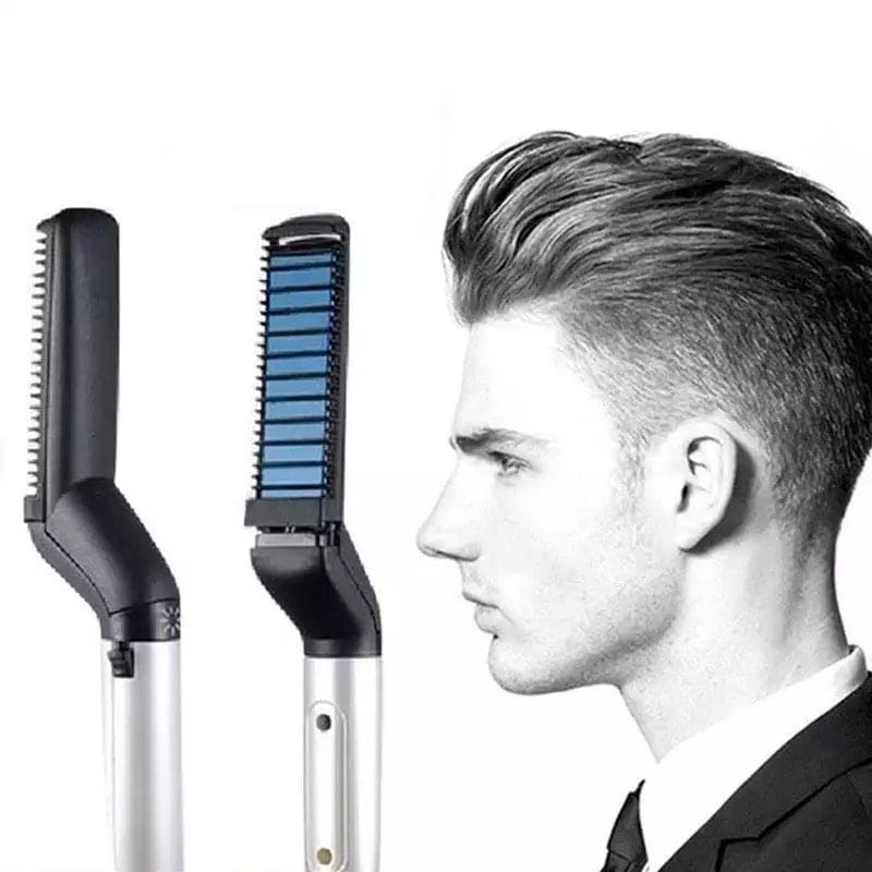 Multifunctional Hair & Beard Brush, Electric Hair Straightener, Quick Hair Stylr For Men, Hair Straightening Comb Professional Beard Care Tools, Electric Hairdressing Comb, Flat Iron Men's Beard Hair Styling Heating Comb