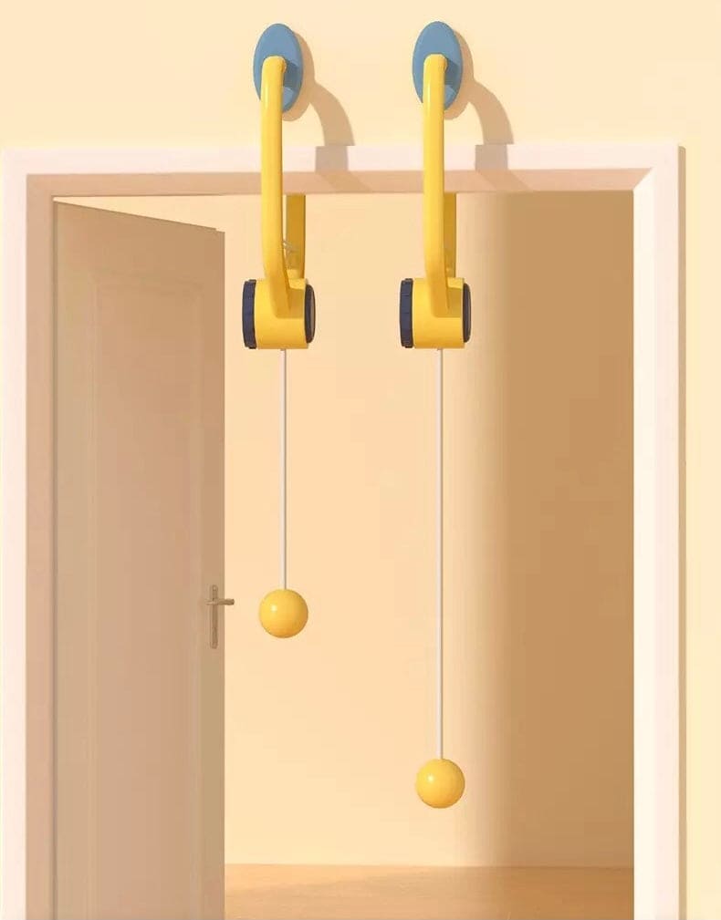 Children's Hanging Table Tennis Trainer, Suspended Ball Trainer, Hanging Table Tennis Trainer, Indoor ABS Self Training Hanging Double Ping Pong Toy Trainer, Sports Family Game Home, Tennis Racket