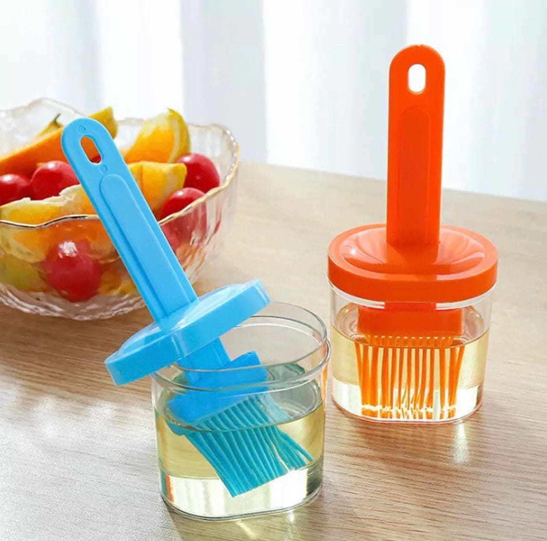Silicone Oil Brush With Bottle, High Temperature Resistant Silicone Bottle Brush, Portable Barbecue Oil Brush