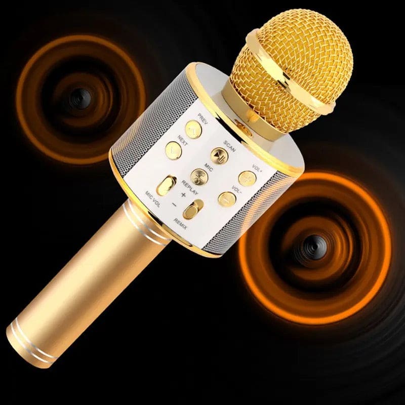 Handheld Microphone Speaker, Portable Handheld Singing Karaoke Mic Speaker, Mobile Phone Wireless Bluetooth Speaker, Karaoke Microphone Wireless Bluetooth Condenser, Handheld Multifunction Rechargeable Speaker