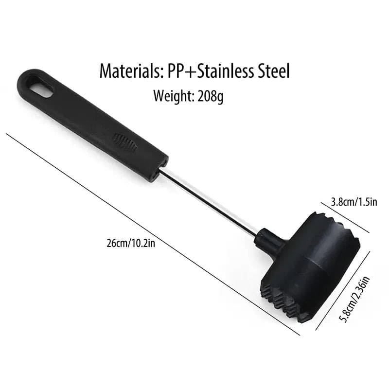 Double Sided Meat Hammer, Stainless Steel Beef Steak Pork Meat Hammer ā  eveen.pk