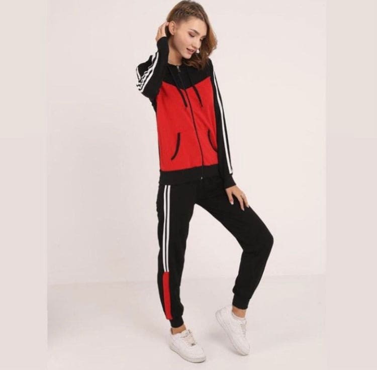 2 Pcs Women's Spring Autumn New Leisure Sweat Suits, Long Sleeved Fashion Running Hooded Coat Pants 2 Piece Set