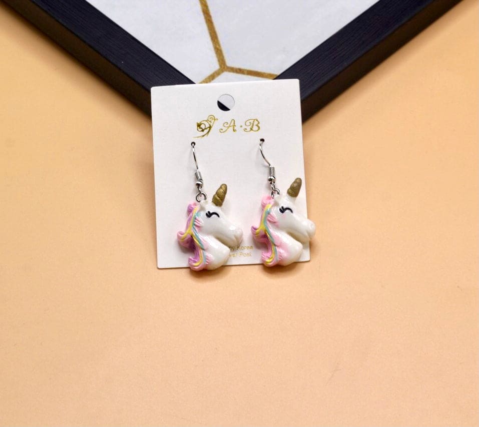 Unicorn Shaped Women's Drop Earrings