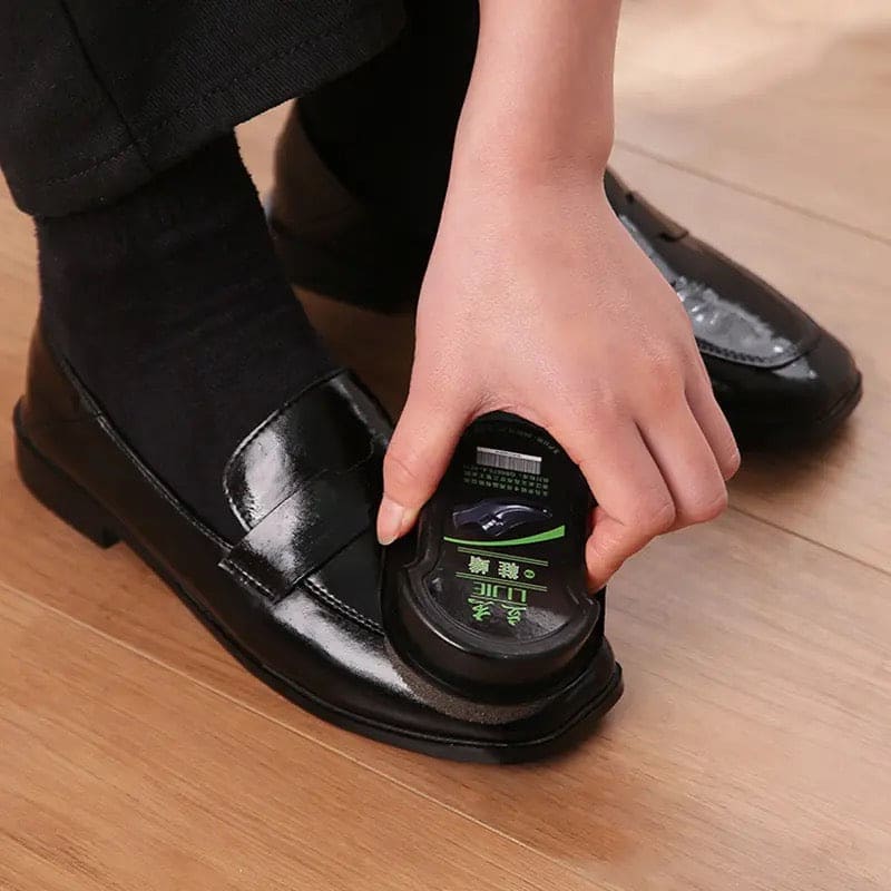 Double Face Shoe Polish, Colorless Shoe Wax Brush, Shoes Cleaning Cleaner, Quick Polish Shoes Cleaning Brush, Liquid Cleaning Wax Leather Polishing Sponge, Boot & Shoe Shine Polish