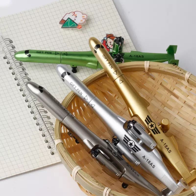 Aircraft Machine Gel Pen, 0.5mm Combat Helicopter School Gel Pen, Ink Signature Pen, Student Writing Office Supplies,