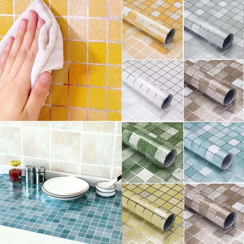 Tib Vinyl Kitchen Oil-proof Wallpaper Self Adhesive Waterproof Countertop  Furniture Marble Transparent Film Bathroom Decor Stickerss3 | Fruugo IN