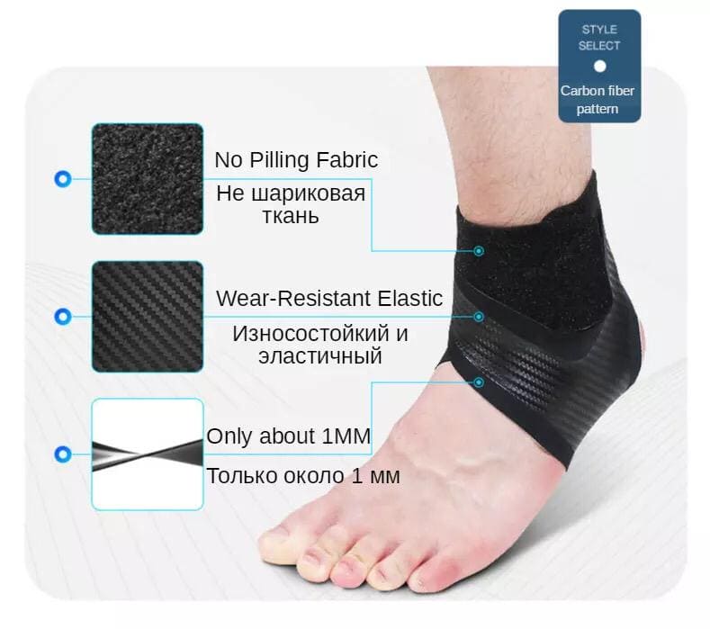 Adjustable Ankle Support Wrap, Foot Protective Sports Ankle Brace, Compression Foot Wrap For Running, Surfing & Exercise