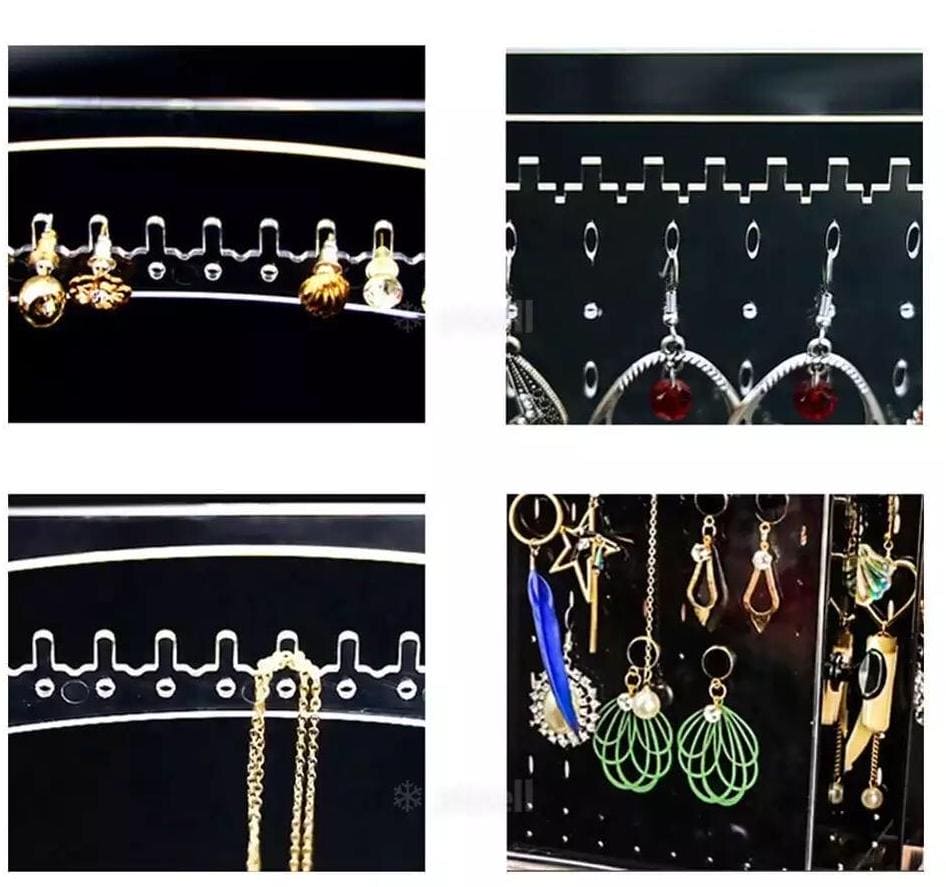 Acrylic Transparent Jewellery Organizer, Earrings Display Holder, Dust-proof Jewellery Organizer, Jewellery Storage Box Earring Display Stand