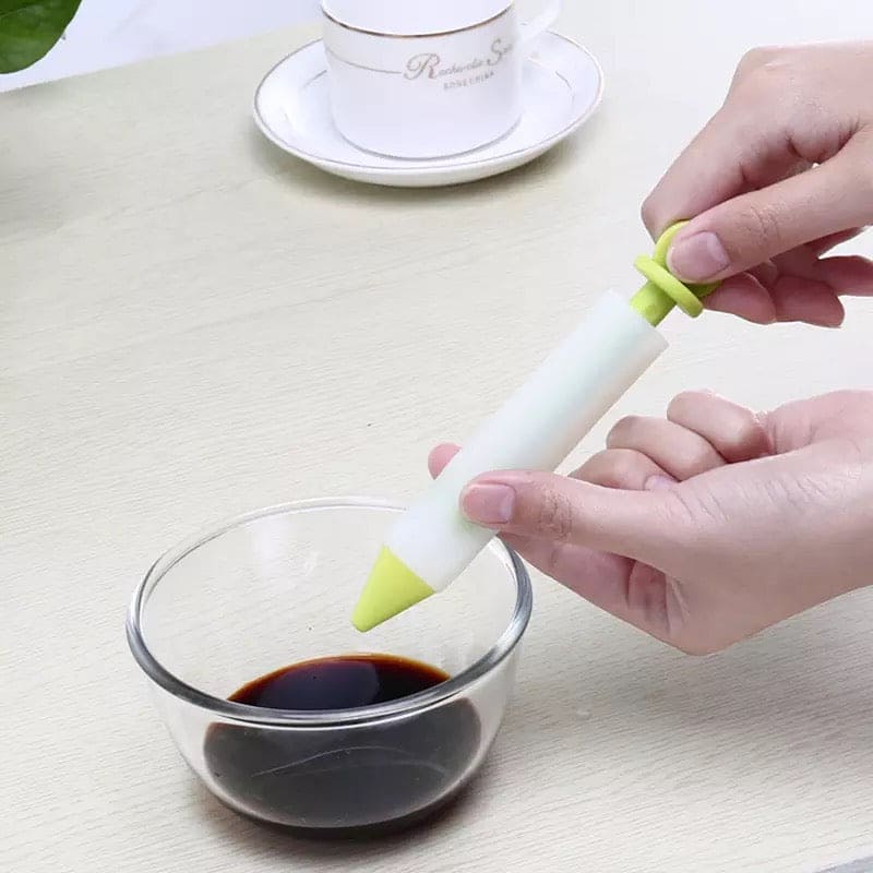 Silicone Decorative Pens, Chocolate Cookie Cake Writing Pen, Decorating Cake Molds Tool, Silicone Food Writing Pen For Dessert, Ice Cream Chocolate Decorating Pens Syringe Baking Tools