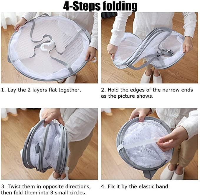 Clothes Drying Basket, Hanging Sweater Net Pocket, Thickened Anti-Deformation Cardigan Drying Rack, Double Layer Socks Drying Bag, Drawing Laundry Basket