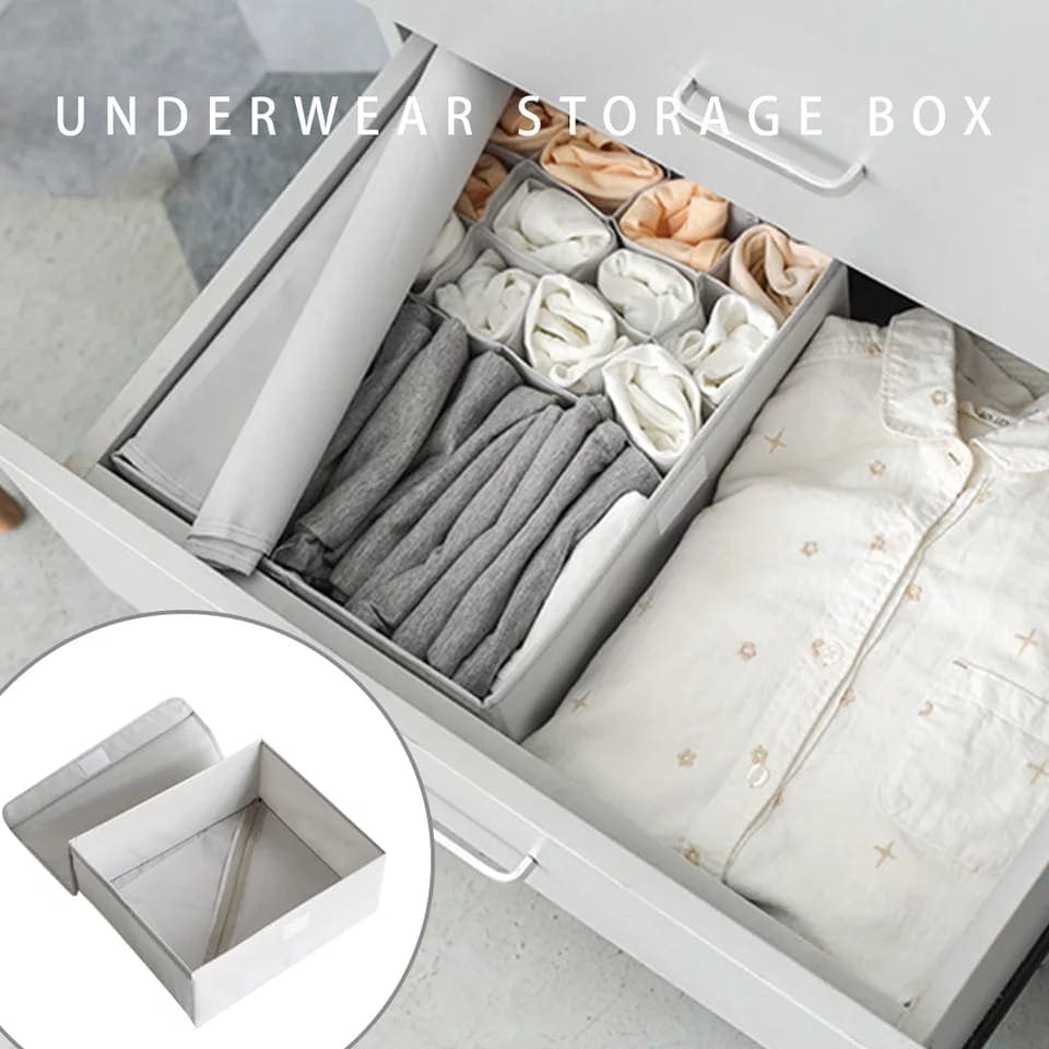 Set Of 3 Foldable Storage Organizer, Drawer Closet Storage Organizer, Socks Lingerie Box, Storage Box for Clothes Socks