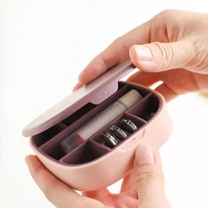 Mini Jewellery Box. Square Stud Earrings Box, Portable Small Travel Jewellery Storage Box, Women Girl Portable Earrings Ring Necklace Jewellery Case Organizer, Jewellery Organizer With Mirror, Earrings Lipstick Ring Storage Case
