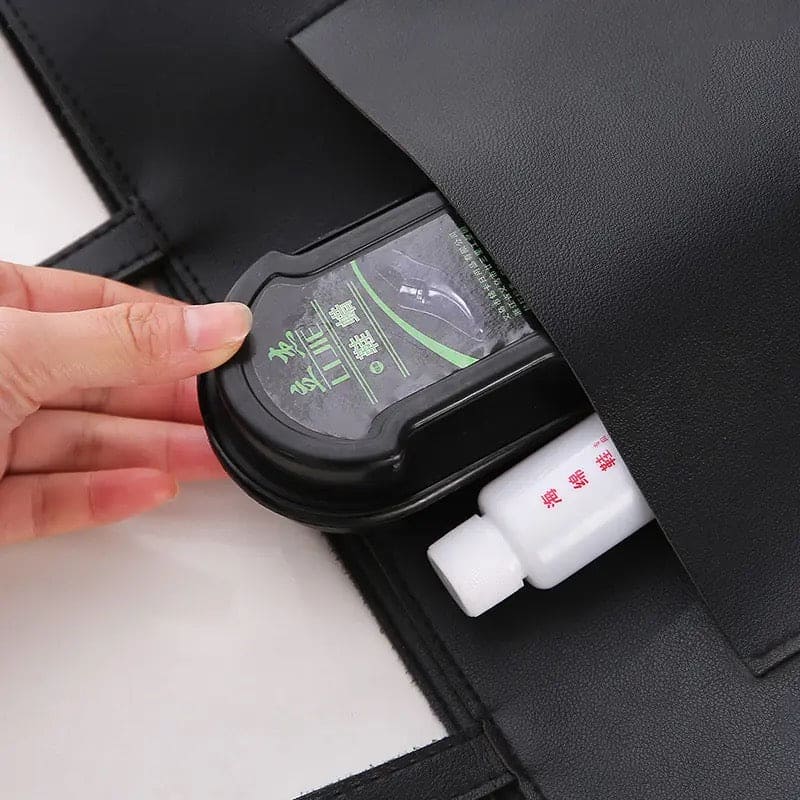 Double Face Shoe Polish, Colorless Shoe Wax Brush, Shoes Cleaning Cleaner, Quick Polish Shoes Cleaning Brush, Liquid Cleaning Wax Leather Polishing Sponge, Boot & Shoe Shine Polish