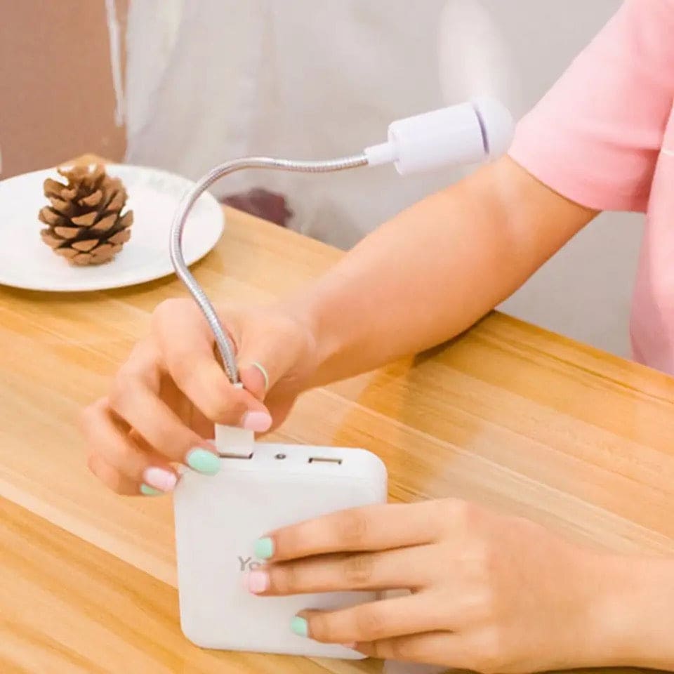 Portable Colorful USB Fan, Mini Flexible Cooling Fan, USB Colorful Light Emitting Fan, Hand Mini Power USB Fan, Reading Lamp Repellent Cooling Fan