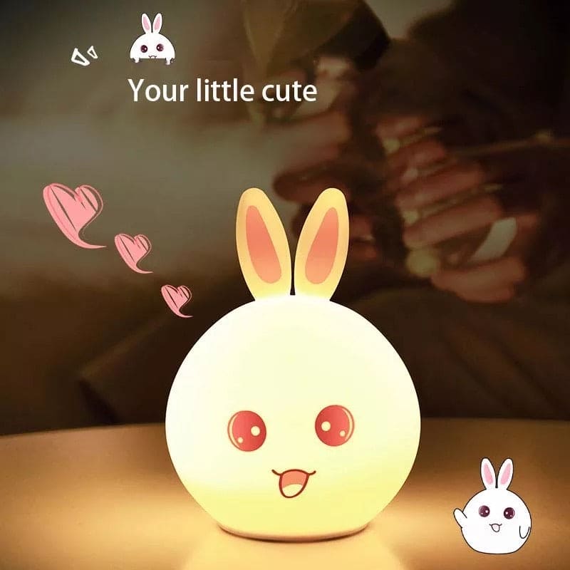 Silicone Rabbit Lamp, Cute Kids Night Light Lamp, Rabbit Lamp For Room ...
