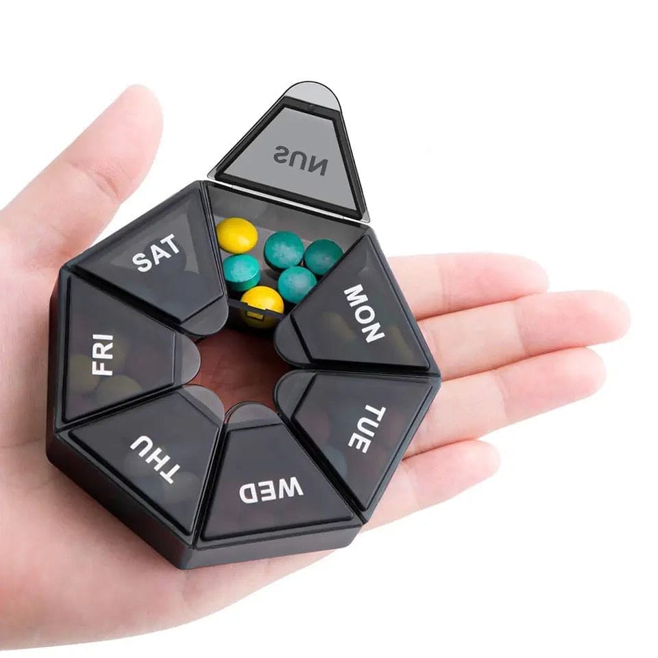 Sub Packing Pill Box, Broke Weekly Pill Organizer, Mini Round Flip-top Pill Box, Medicine Dispenser Container, Portable Storage Tablet Holder, 7 Days Pill Planner, Splitters Travel Pill Case, Weekly Pill Dispenser, Outdoor Travel Pill Protect Container