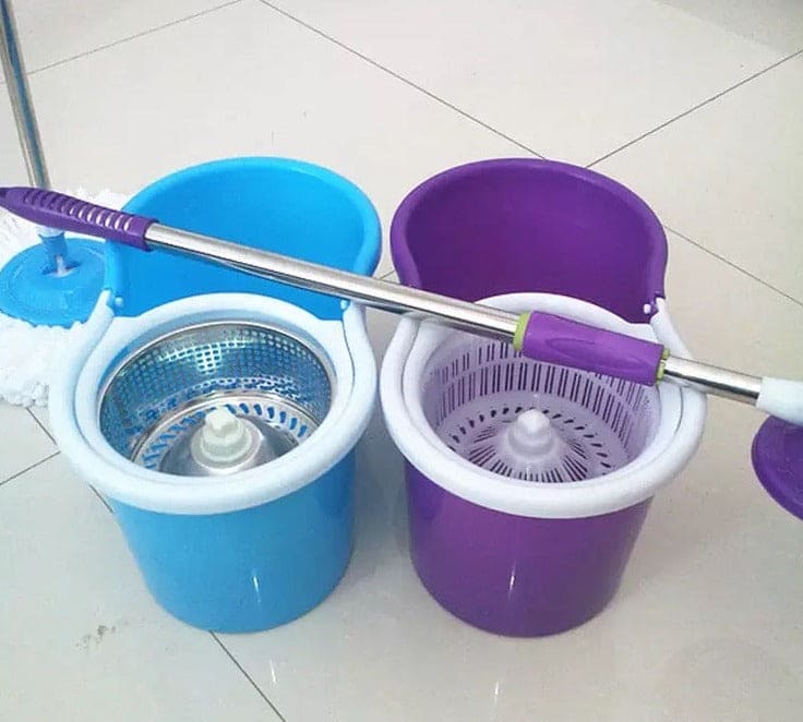 Amazing Double Bucket Mop, Rotating Automatic Hand Free Washing Mop, House Hold Double Drive Mop, Bucket Wet And Dry Mop Bucket, Self Cleaning Mop And Bucket Cleaning Tools, Stereo Double Drive Rotary Mop