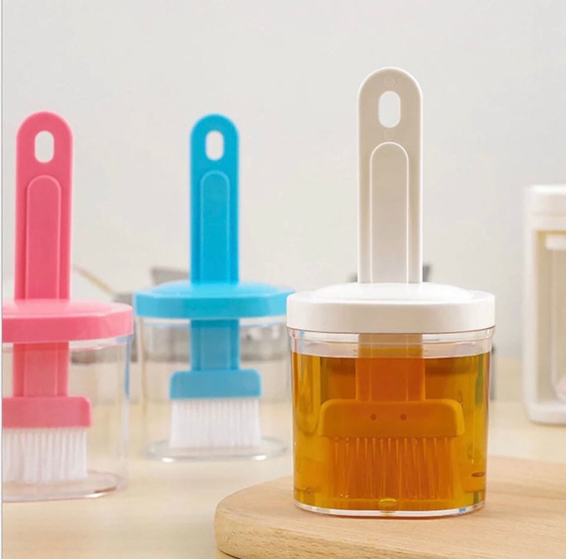 Silicone Oil Brush With Bottle, High Temperature Resistant Silicone Bottle Brush, Portable Barbecue Oil Brushkk