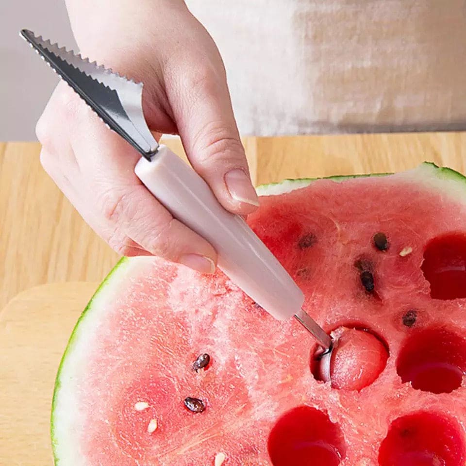 Curving Knife, Ice Cream Spoon DIY Assortment Baller, Fruit Digging Spoon Tool, Water Melon Craving Fruit Spoon
