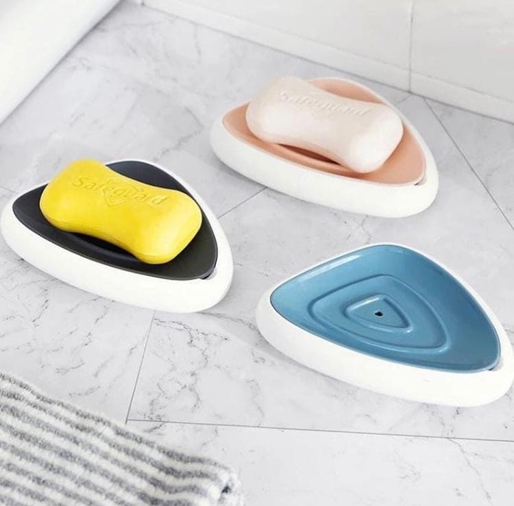 Double Layer Travel Soap holder, Easy Cleaning Soap Box for Bathroom, Draining Soap Dish Holder, Soap Dish with Drain