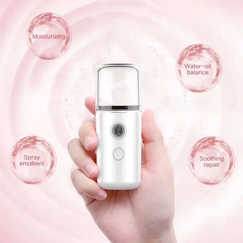 Face Humidifier Steamer, Mini USB Sprayer, Body Facial Spray, Portable Hydrating Beauty Sprayer, Handheld Face Air Humidifier, Rechargeable Nano Water Spray Bottle, Mini Steam Bullet Bottle, Disinfectant Atomization Tool, Nano Mist Sprayer Bottle
