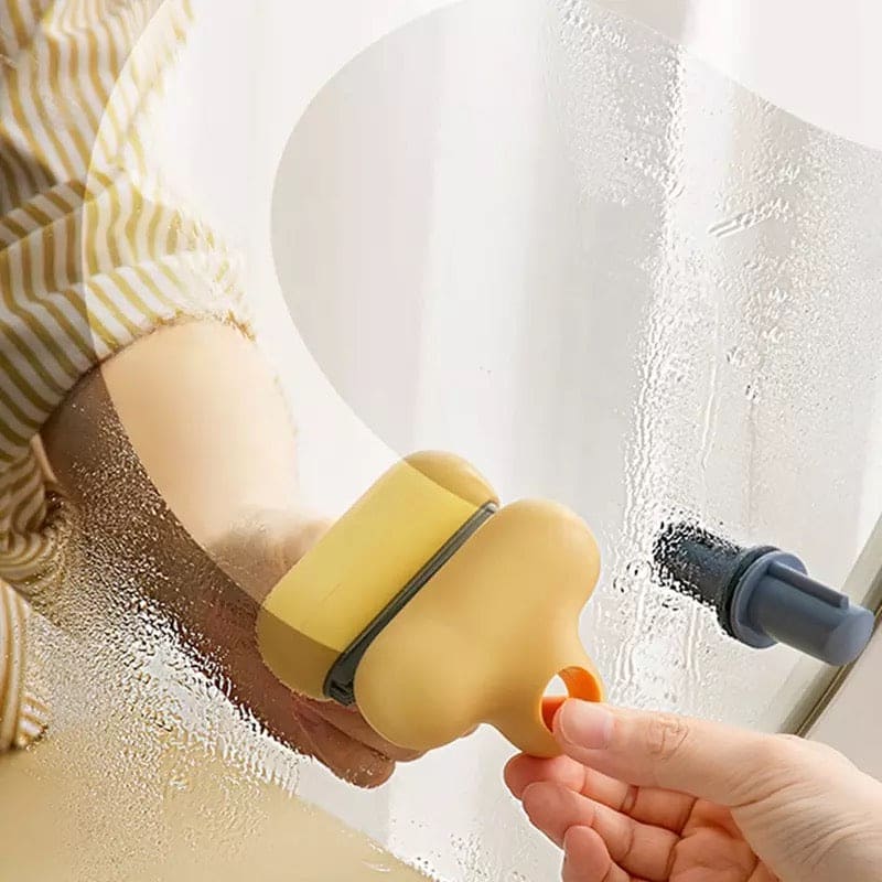 Wall Suction Glass Cleaner, Cute Glass Wiper, Mirror Wiper, Household Cleaning Tool, Window Wiper, Glass Brush Tool For Washing, Small  Mirror Wiper, Portable Glass Wiper