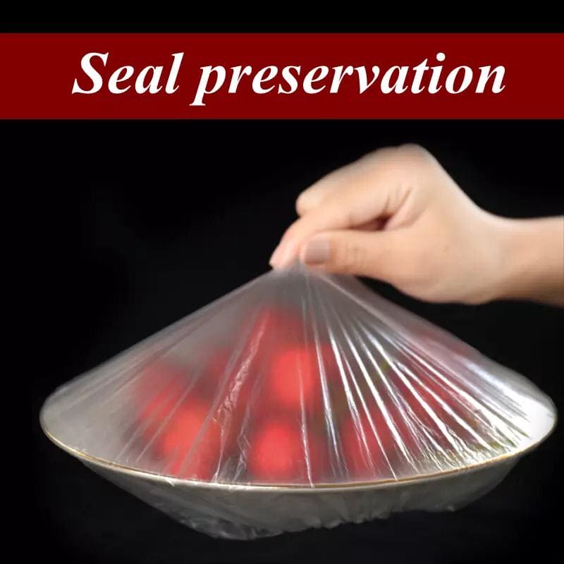 Set of 100 Plastic Stretchable Bowl Covers, Disposable Fresh Keeping Food Storage Covers, Dish Plate Wrap Bowl Covers For Leftover Meal