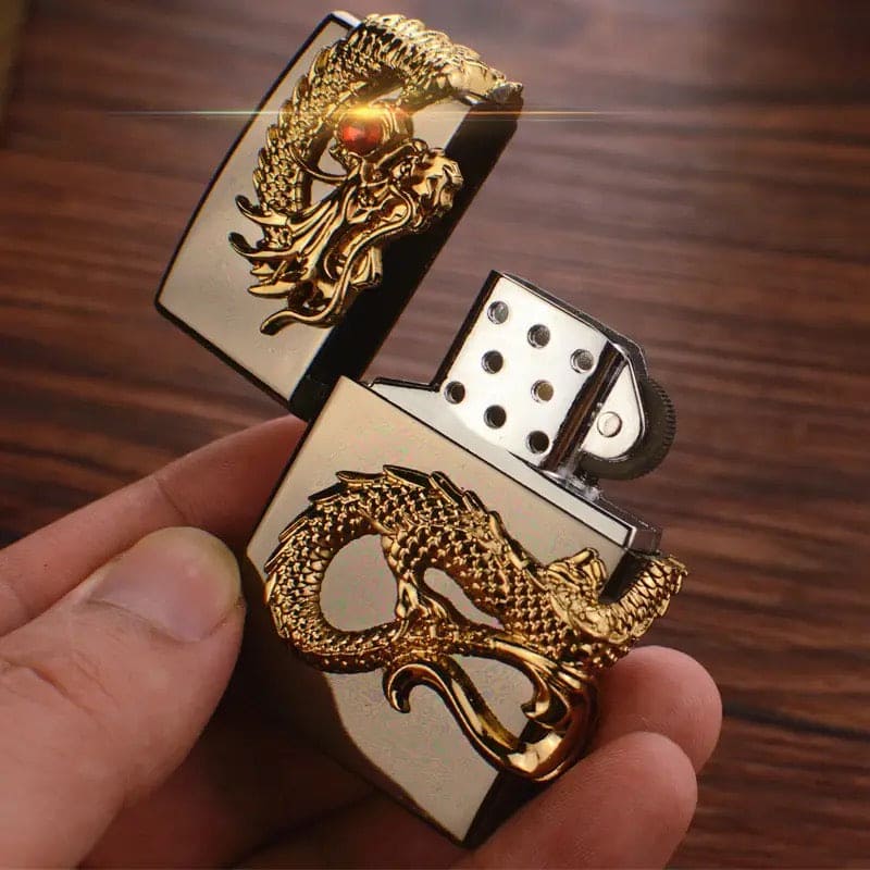 Gas Craving Dragon Lighter, Disposable Cigarette Lighter, Gas Storm Lighter, Easy To Use Flip Lighters, Classic Fashionable Lighters, Creative Retro Lighter