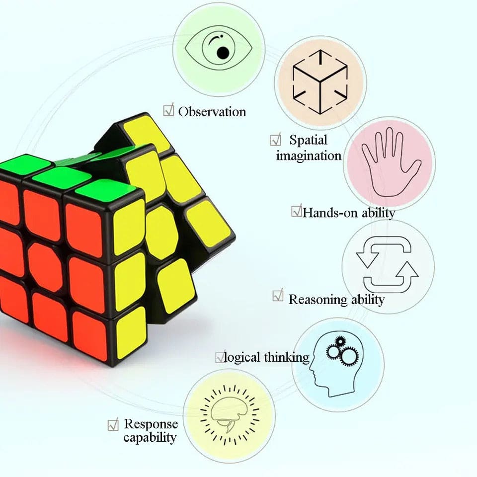 Magic Rubik Cube, 3D Speed Cube Game, Education Learning Cube Magic Toy, Rotating Rubic Box, Professional Puzzle Toys For Children And Adult, Brain Teasers Travel Game, Color Matching Puzzle