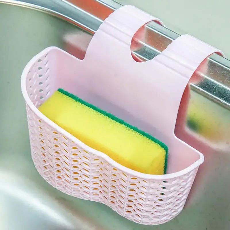 Silicon Sink Basket, Punch-Free Hanging Bag, Plastic Leaching Rack, Faucet Kitchen Sponge Basket, Kitchen Sink Holder, Adjustable Soap Sponge Shelf, Hanging Drain Basket, Plastic Saddle Faucet, Caddy Drainage Strainers Basket