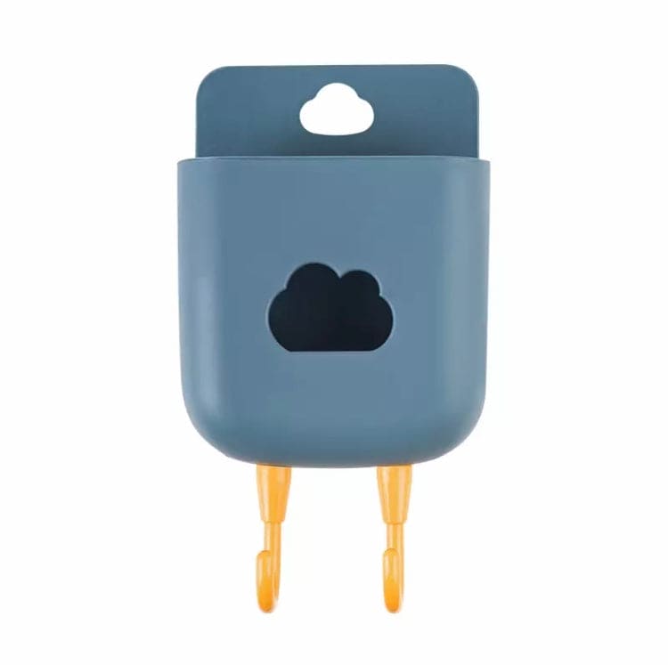 Cloud Wall Mounted Phone And Remote Holder, Durable Storage Basket, Home Office Wall Stand Storage Box, Wall Mounted Mobile Phone Plug, Multifunction Holder Stand