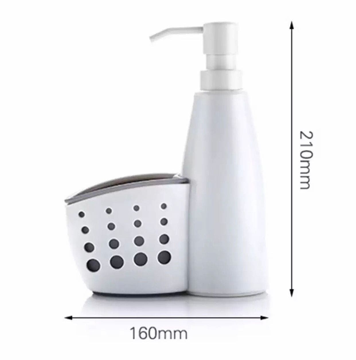 2 in 1 Refillable Liquid Detergent Bottle And Sponge Holder, Liquid Detergent Bottle Dispenser Storage Box