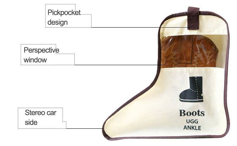 Non Woven Boots Storage Bag, Double Compartment Organizer, Boots Protector