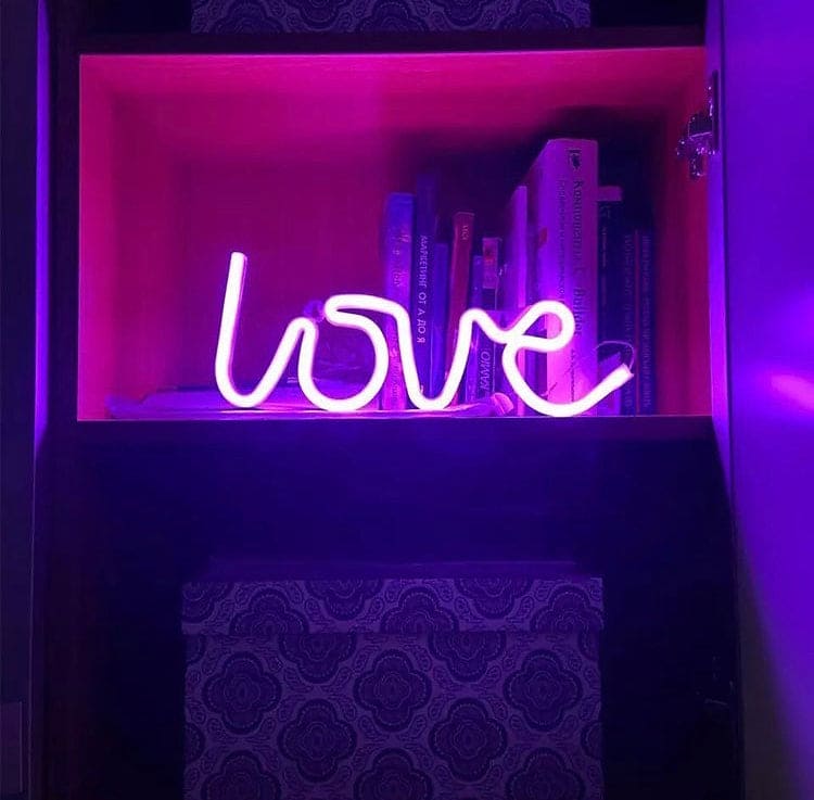 USB Battery Operated Creative Neon Led Lights, LED Decor Night Light, Love Neon Signs for Wall Decor