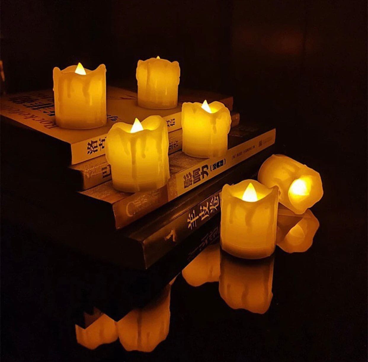 Flameless LED Tea Light Tea Candles, Flameless Flickering Candle Lamp Lights