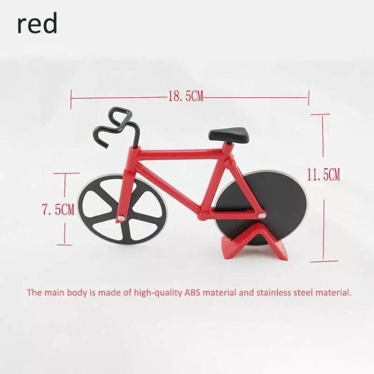 Bicycle Pizza Cutter, Stainless Steel Plastic Bike Roller Slicer, Cutting Wheels With A Stand
