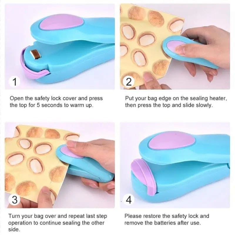 Mini Sealing Machine, Mini Portable Sealer, Food bag Heat Sealing Device