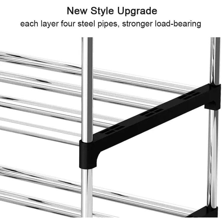 Thicken Metal 5 And 6 Layer Standing Space-Saving Shoe Storage Rack, Storage Cabinet Stand for Footwear, 6 Tier Expandable Shoe Storage Organizer