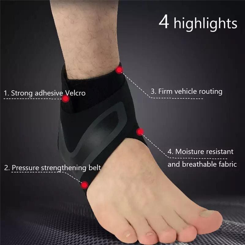 Adjustable Ankle Support Wrap, Foot Protective Sports Ankle Brace, Compression Foot Wrap For Running, Surfing & Exercise