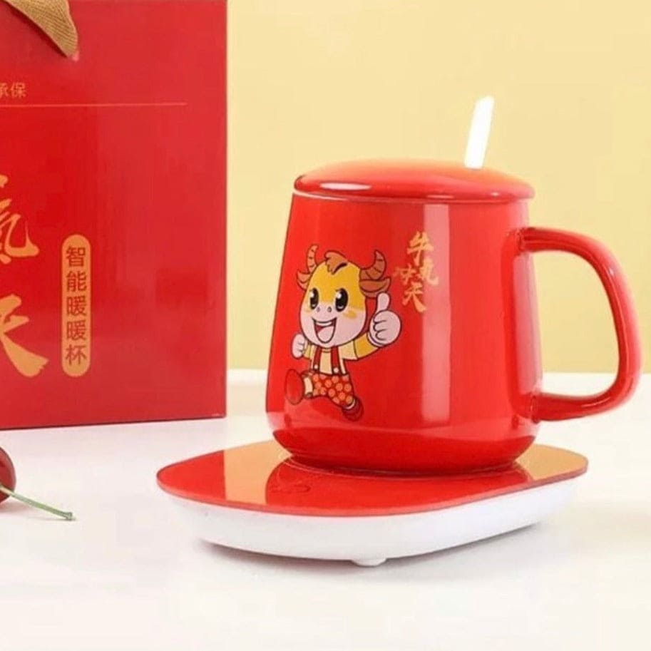 Amazing Drinking Cup, Ceramic Mug With Handle Flite, Warm Cup With Lid And Spoon